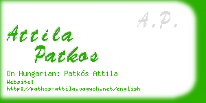 attila patkos business card